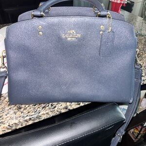 Coach Dark Blue Satchel Bag